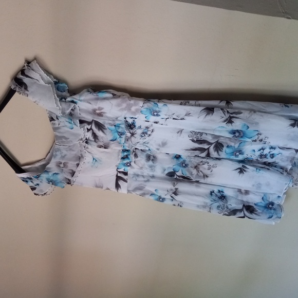 White House Black Market Dress 14 Watercolor Pastel Floral - Picture 5 of 10